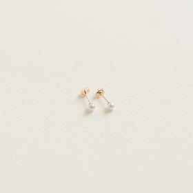 yoriko mitsuhashi あこやパールピアス 3mm