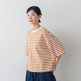 atelier naruse コットンボーダーカットソー(半袖)