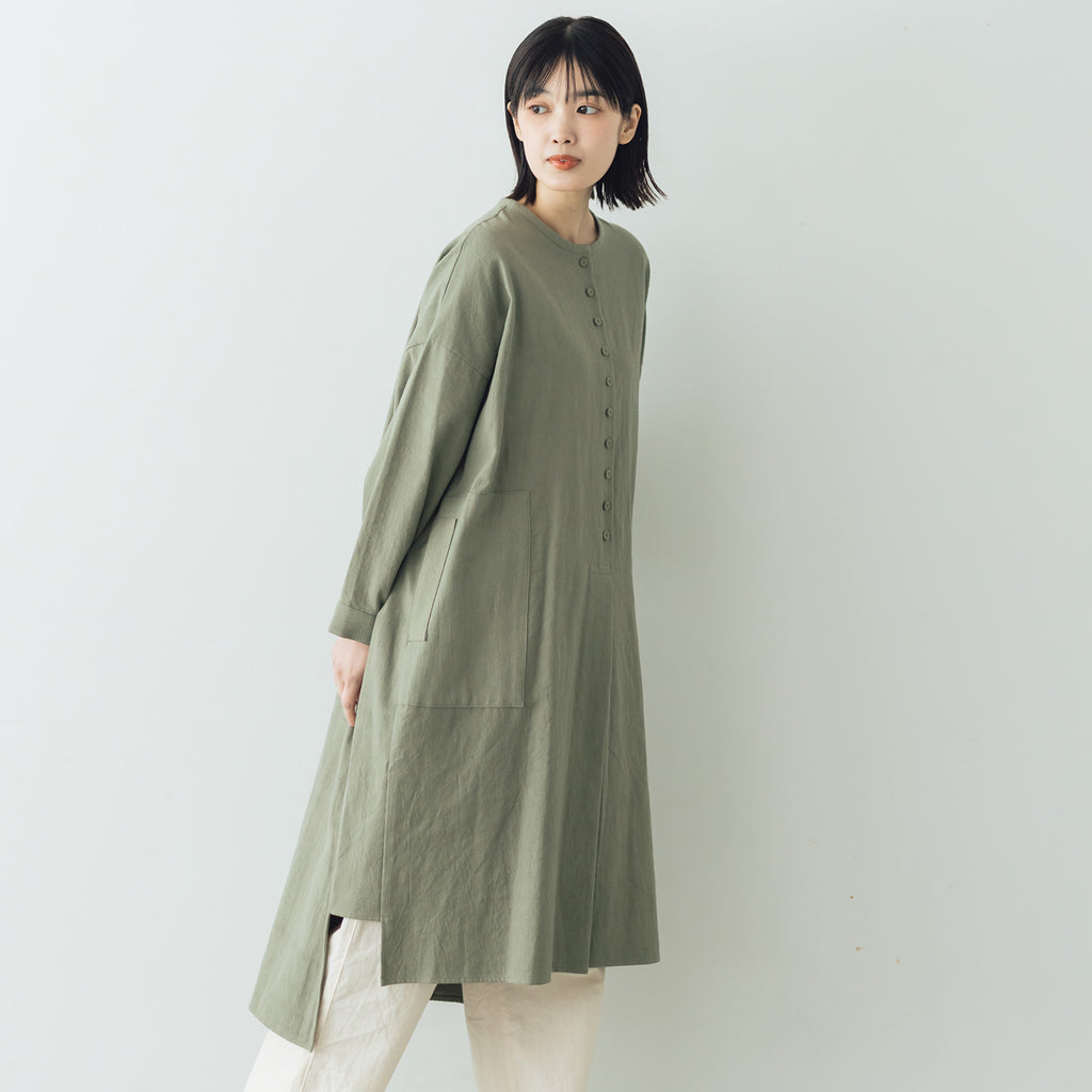Atelier d’antan Vau カディコットンロングシャツ