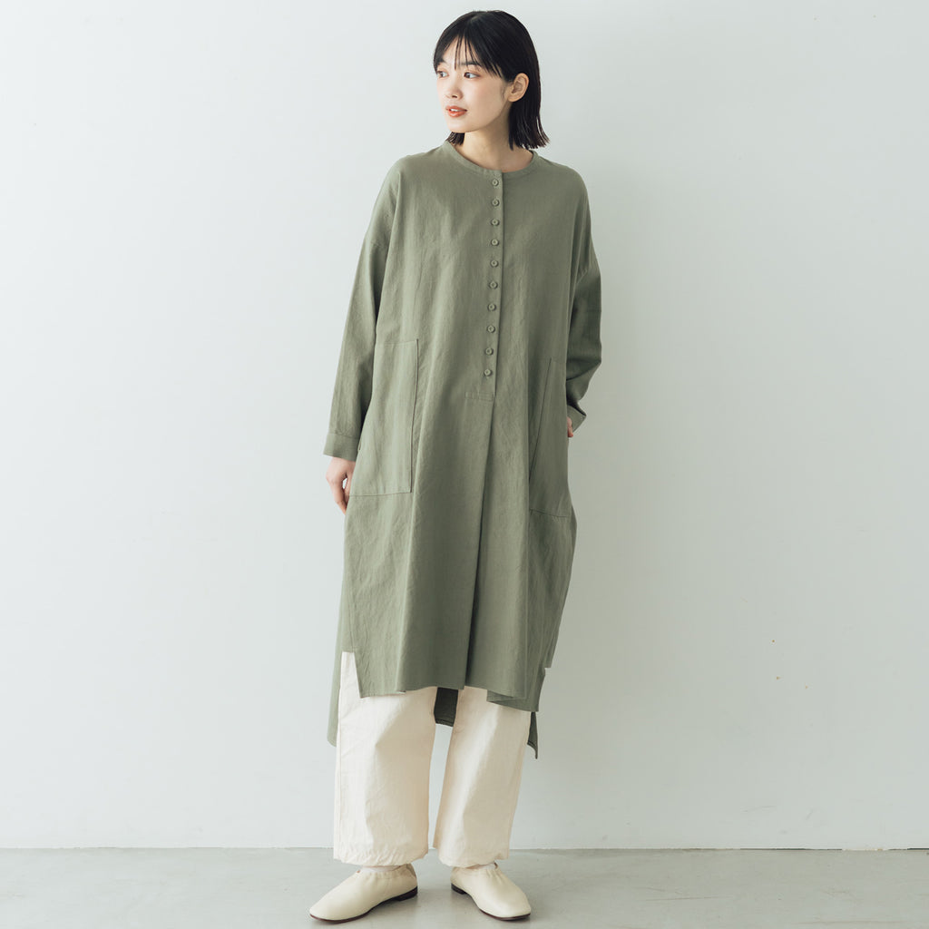 Atelier d’antan Vau カディコットンロングシャツ