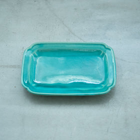 Awabi ware 隅切リム長方皿［期間限定販売］