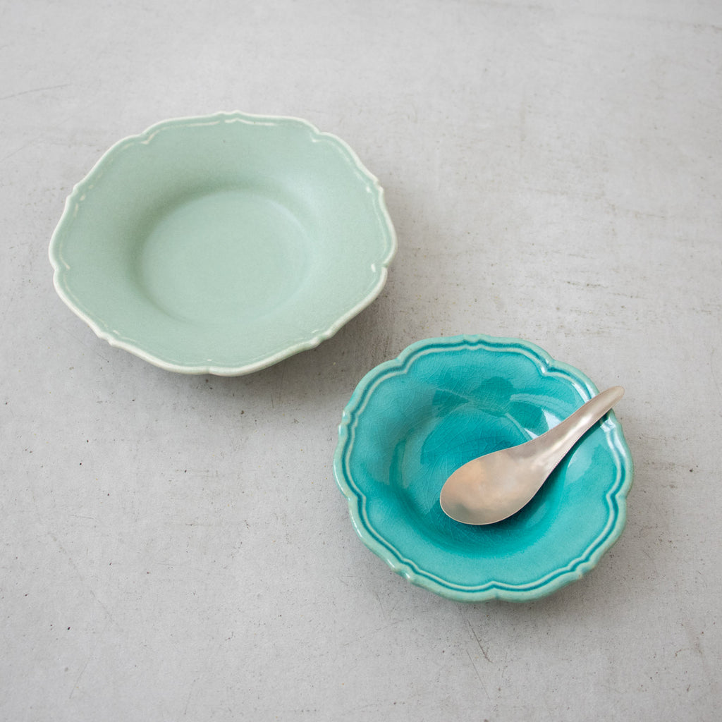 Awabi ware 輪花中深皿［一部期間限定販売］