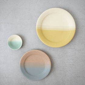 Awabi ware 二彩７寸平皿［期間限定販売］