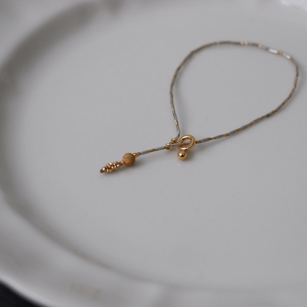 曉 ater K18YG × karen silver bracelet
