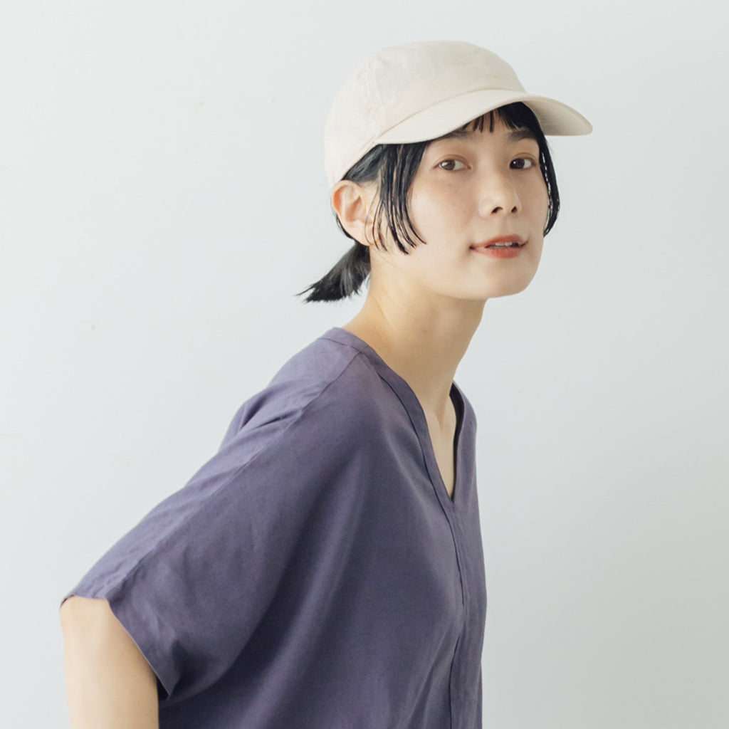 くらすこと コットンリネンのシンプルキャップ［7月入荷予定］