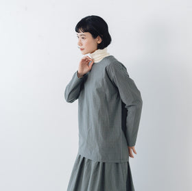 Yoli Check simple blouse
