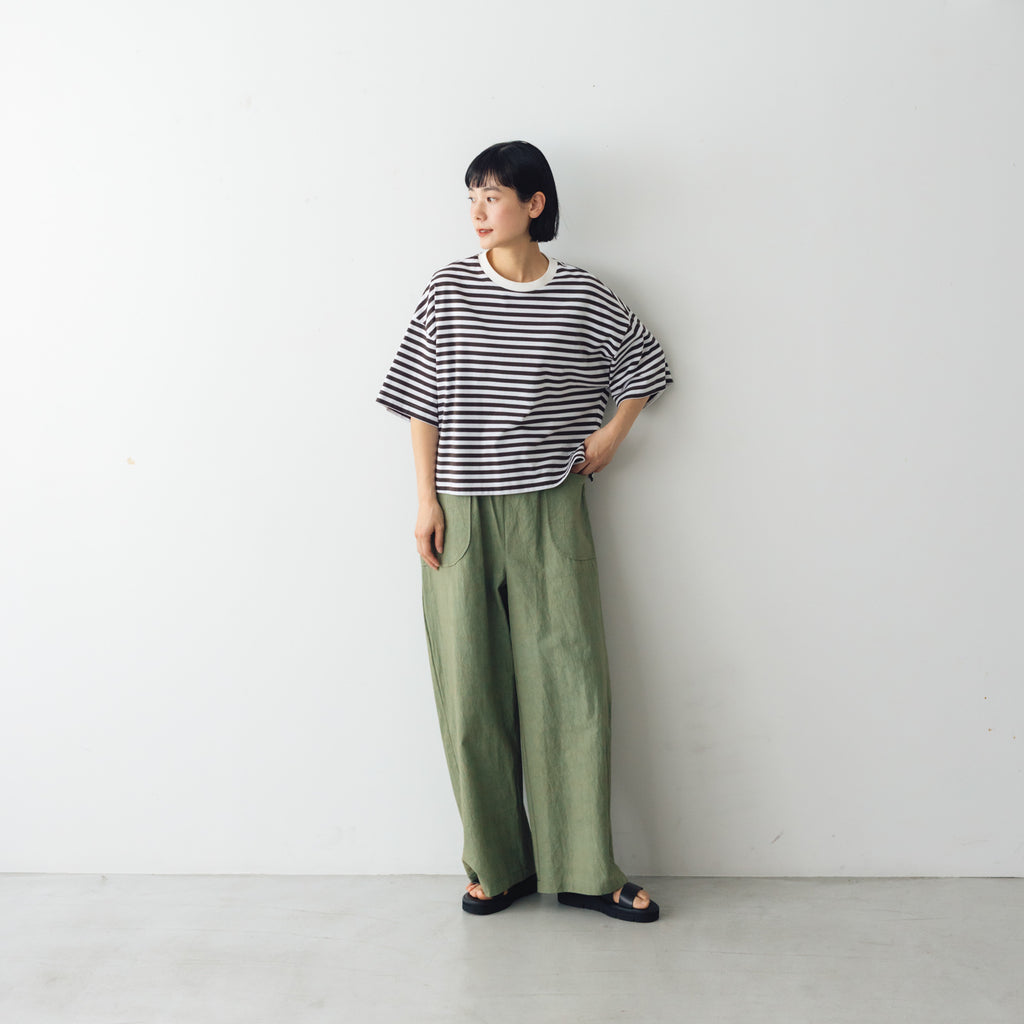 atelier naruse コットンボーダーカットソー（半袖）