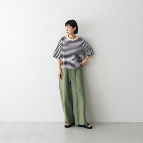 atelier naruse コットンボーダーカットソー（半袖）