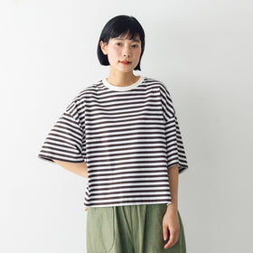 atelier naruse コットンボーダーカットソー（半袖）